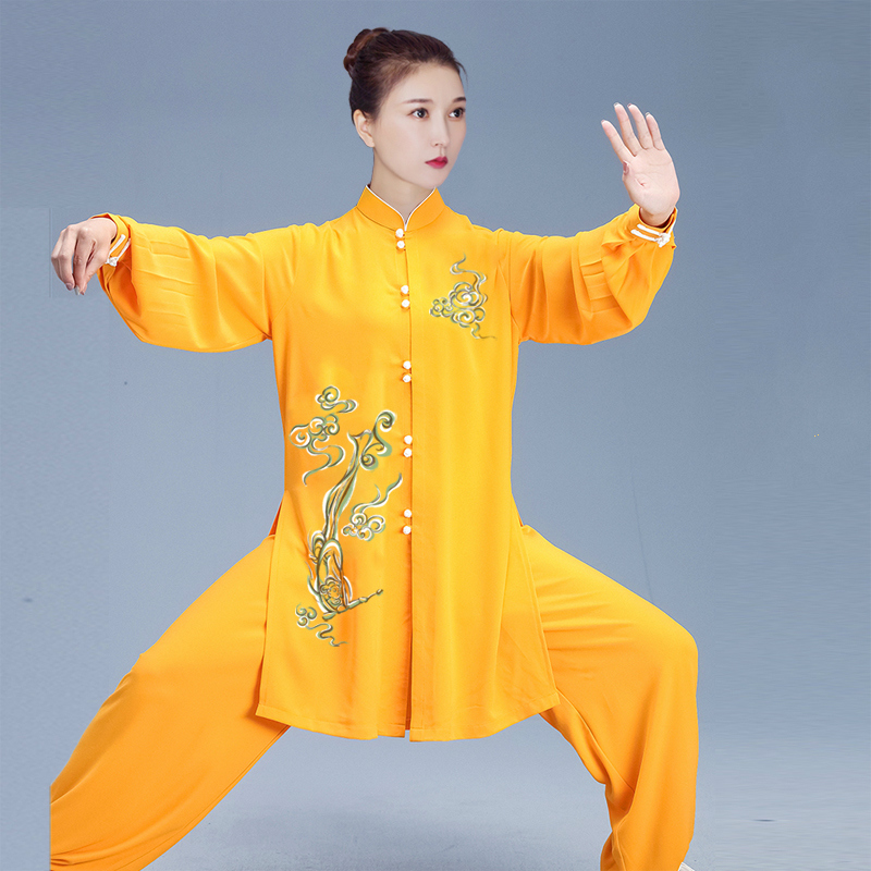 Tai chi clothing chinese kung fu uniforms Tai Chi Clothing clothing women's new style elegant competition performance Tai Chi Clothingquan training clothes martial arts clothing men's middle length