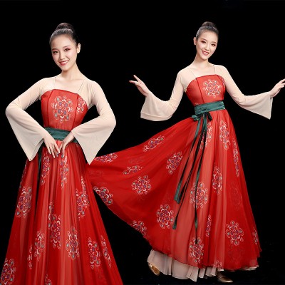 Tang dynasty queen Chinese folk classical dance costumes for women girls  fairy princess Hanfu Empress film photos shooting cosplay kimono dress for female