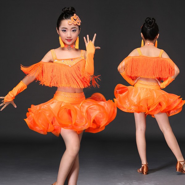 Lolanta Girls Latin Dance Dress Samba Cha-Cha Ballroom Costume