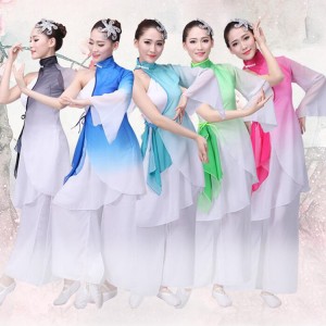 Traditional Chinese folk dance costume for female women minority stage performance dance costumes yangko women clothing Dance wear