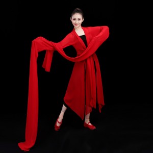 Waterfall Sleeves hanfu fairy chinese classical dance dress tops female adult swing sleeve classical dance practice clothes gauze sleeve shirt performance cardigan