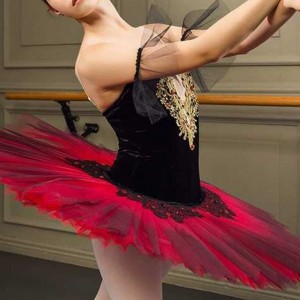 Women black wine ballet dresses Professional ballerina Adult red tutu skirt Don Quijote ballet dance costumes