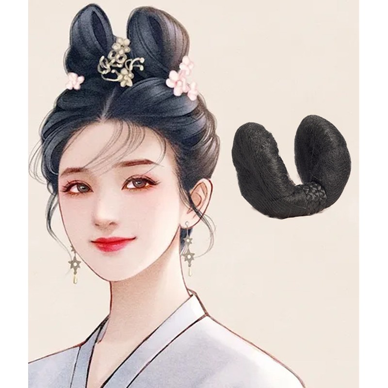 Women girls chinese Hanfu headdress fairy princess dress hair accessories wig dun huang Flying costumes hair bun ancient style hair ornament Women girls chinese Hanfu headdress fairy princess dress hair accessories wig dun huang Flying costumes hair bun ancient style hair ornament