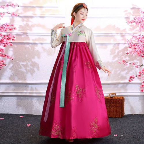 Women Traditional Korean palace Hanbok dresses Dae Jang Geum film ...