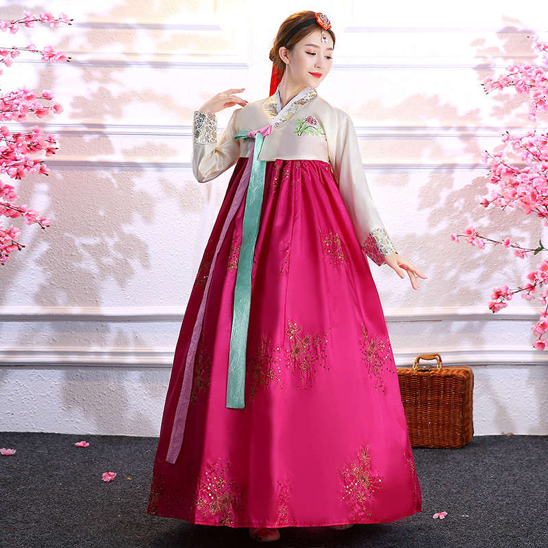 Women Traditional Korean palace Hanbok dresses Dae Jang Geum film cosplay costume Korean female Korea folk dance costume