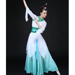 Women's chinese folk dance costumes ancient traditional hanfu classical yangko fairy princess cosplay dresses