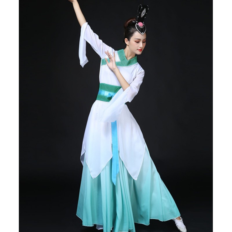 Women's chinese folk dance costumes ancient traditional hanfu classical yangko fairy princess cosplay dresses