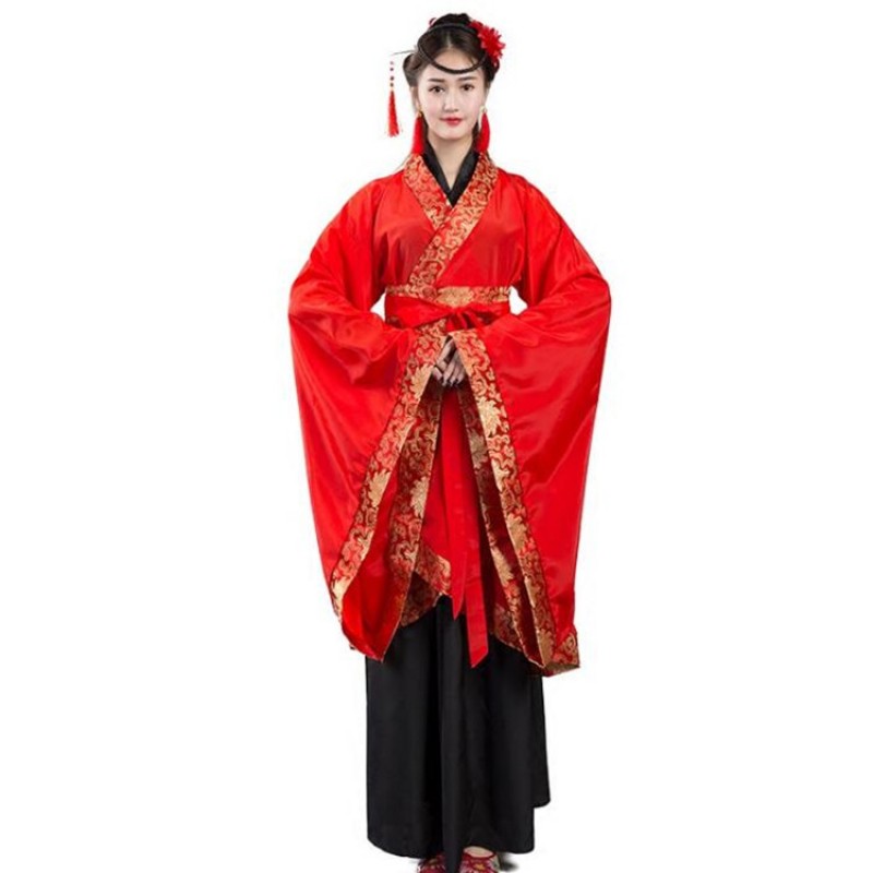Women's Chinese folk dance dresses ancient traditional hanfu dress fairy drama anime cosplay kimono robes