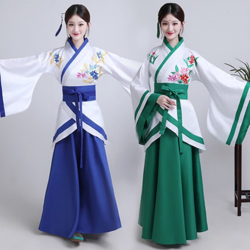 Women's chinese folk dance hanfu traditional ancient fairy princess Japanese korean kimono photos Halloween party cosplay dresses robes