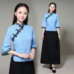 Women's drama cosplay cheongsam Chinese dresses may youth republic of china retro student suits costumes