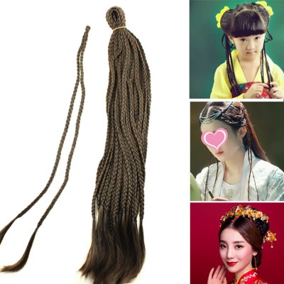 Women's girl chinese folk dance hair braids fairy princess ancient traditional dance cosplay hair accessories