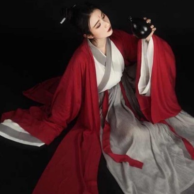 Women's girls chinese folk dance dress traditional hanfu tang dynasty princess swordsmen warrior drama cosplay kimono dresses