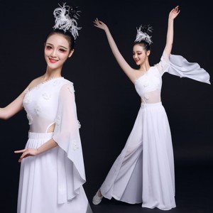 Women's girls chinese folk dance dresses fairy umbrella classical dance dresses stage performance princess drama cosplay photos dress