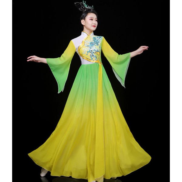yellow traditional dress