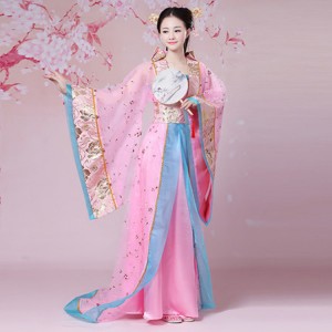 Women's hanfu chinese ancient tang princess queen fairy dresses drama cosplay dresses stage performance robes dress