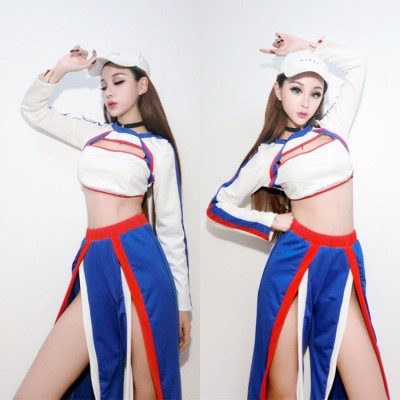 Women's hiphop dance costumes modern dance female gogo dancers lead dancers stage performance outfits tops and pants