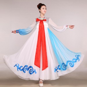 Women's korean style stage performane dress hanbok dress drama cosplay dress