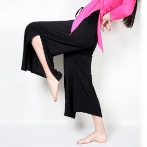 Women's modal yoga pants modern dance exercises fitness sports performance dancing wide leg trousers
