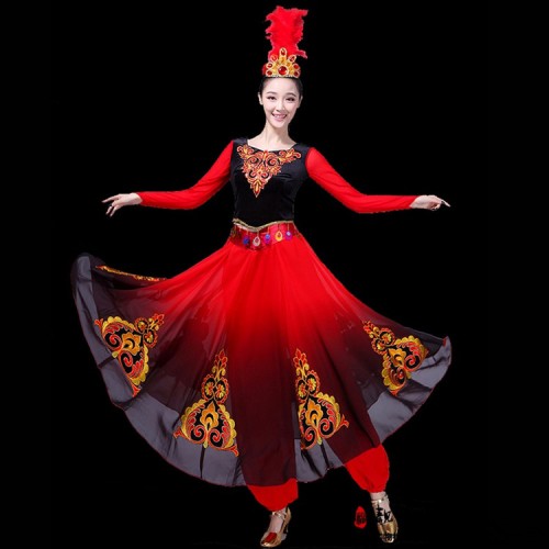 Women's xinjiang uyghur minority stage performance dress stage performance drama cosplay dress