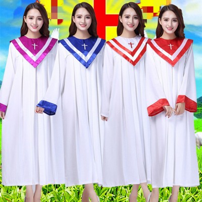 Xmas Church choir stage performance dress for women holy robe christian choir costume Church of Christ Jesus Church pray robe